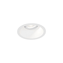 Plafonnier encastr� DEEP ADJUST PETIT 1.0 avec ressorts � lames, pivotant � la cardan IP20, mat, blanc trafic gradable