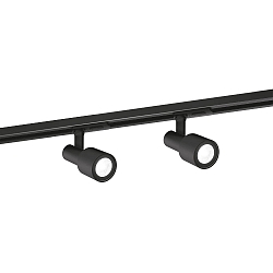 1-Projecteur monophas� SARA ON TRACK 1.0 - PAR16 pivotant � la cardan GU10 IP20, mat, noir profond gradable