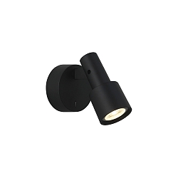 Wall spot SARA SNOOZE 1.0 PAR16, GU10 max. 12W, rotatable/swivelling, black