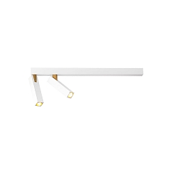Luminaire de plafond MICK 2.0 à 2 flammes IP20, or, blanche gradable