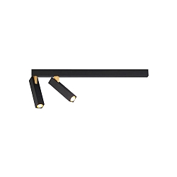 Luminaire de plafond MICK 2.0 à 2 flammes IP20, or, noir gradable