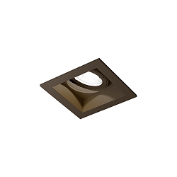 Plafonnier encastr� PLANO PETIT 1.0 - LED � 1 flamme, pivotant � la cardan, avec ressorts � pince IP20, bronze gradable