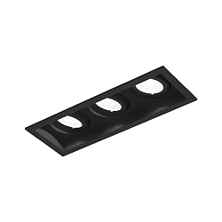 Projecteur encastr� PLANO PETIT 3.0 3 flammes, pivotant � la cardan, avec ressorts � pince IP20, mat, noir profond gradable
