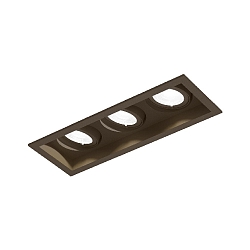 Projecteur encastr� PLANO PETIT 3.0 3 flammes, pivotant � la cardan, avec ressorts � pince IP20, bronze gradable