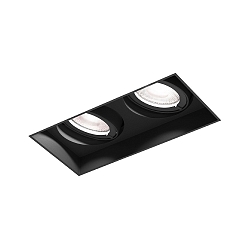 Plafonnier encastr� STRANGE PETIT TRIMLESS 2.0 angulaire, affleurant, pivotant � la cardan IP20, mat, noir profond gradable