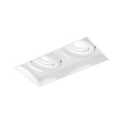 Plafonnier encastr� STRANGE PETIT TRIMLESS 2.0 angulaire, affleurant, pivotant � la cardan IP20, mat, blanc trafic gradable