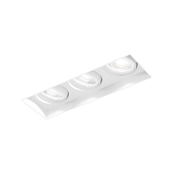 Plafonnier encastr� STRANGE PETIT TRIMLESS 3.0 angulaire, affleurant, pivotant � la cardan IP20, mat, blanc trafic gradable