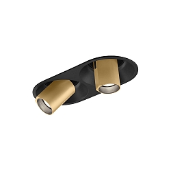 Lumière encastrée BLIEK PETIT CEILING REC 2.0 IP20, champagne, noir mat gradable 12W 1000lm 3000K 20-40° 20-40° CRI 90-100