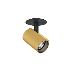 Luminaire de plafond CENO 1.0 courant constant, montage semi-enfoui IP20, or, mat, noir profond gradable