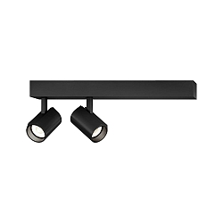 Luminaire de surface CENO 2.0 à 2 flammes, pivotant, rotatif IP20, noir gradable