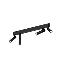 Luminaire de plafond MATCH 4.0 4 flammes, pivotant � la cardan IP20, mat, noir profond gradable