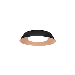 LED Wall /Ceiling luminaire TOWNA 1.0, IP44, Ø 25.4cm, 3000K, dimmable, black copper