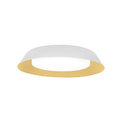 LED Wall /Ceiling luminaire TOWNA 2.0, IP44, Ø 37.1cm, 2700K, dimmable, white gold