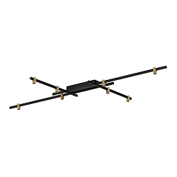 Luminaire de plafond TRACE GRID 1.0 Bas, direct IP20, champagne, mat, noir profond gradable