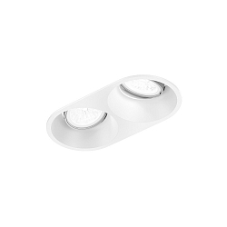 Plafonnier encastr� DEEP ADJUST 2.0 - LED � 2 flammes, pivotant � la cardan, avec ressorts � pince IP20, mat