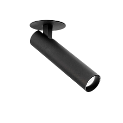 Luminaire de plafond MATCH 1.0 avec ressorts � lames, pivotant � la cardan, montage semi-enfoui IP20, mat