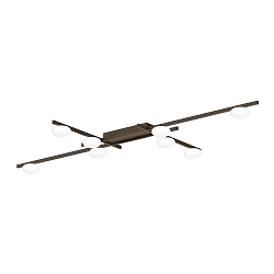 Luminaire de plafond PERLEZ GRID 1.0 8 flammes IP20, bronze gradable