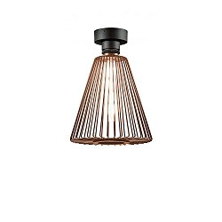 Luminaire de plafond WIRO 1.0 CONE CEILING SURF E27 IP20, rouille 