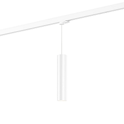 Luminaire suspendu triphas� RAY ON TRACK 3.0 - PAR16 cylindrique, langue, avec adaptateur GU10 IP20, mat, blanc trafic gradable