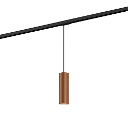 1- Luminaire � suspension monophas� RAY ON TRACK 2.0 - PAR16 cylindrique, court, avec adaptateur GU10 IP20, cuivre gradable