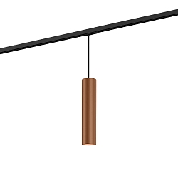 1- Luminaire � suspension monophas� RAY ON TRACK 3.0 - PAR16 cylindrique, langue, avec adaptateur GU10 IP20, cuivre gradable