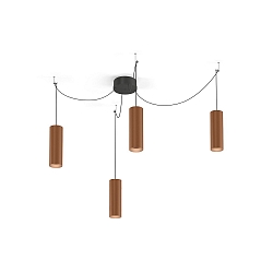 Luminaire � suspension RAY 2.0 - PAR16 cylindrique, court, avec c�ble ouvert GU10 IP20, cuivre gradable