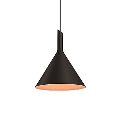 Design Pendant luminaire SHIEK 3.0, Ø 25.2cm, E27 max. 20W, dimmable, black copper