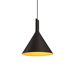 Luminaire à suspension SHIEK 3.0 sans rosette, Dim-To-Warm, avec câble ouvert IP20, or mat, noir mat gradable