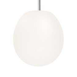 Pendant luminaire DRO SUSPENDED 4.0, Ø 38.5cm, E27, A60 max. 15W, aluminum / textile cable / glass, white