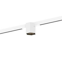 Projecteur sur rail HEXO ON STREX 1.0 avec adaptateur IP20, noir mat, blanc mat gradable