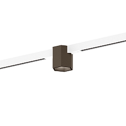 Projecteur sur rail HEXO ON STREX 1.0 avec adaptateur IP20, bronze, blanc mat gradable