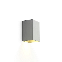 Luminaire mural d’extérieur BOX MINI 1.0 GU10 IP20, aluminium brossé gradable