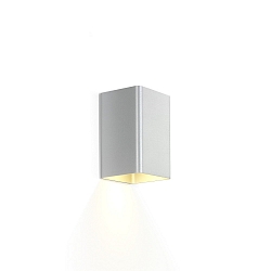 Luminaire mural DOCUS MINI 1.0 - PAR16 - UP OR DOWN haut, Bas, à 1 flamme, angulaire GU10 IP20, aluminium brossé gradable