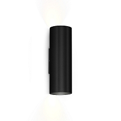 Luminaire mural RAY MINI 2.0 - PAR16 haut bas, à 2 flammes GU10 IP20, mat, noir profond gradable