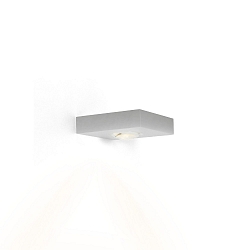 Luminaire mural LEENS 1.0 - UP OR DOWN à 1 flamme, avec optique de lentille IP20, aluminium brossé gradable