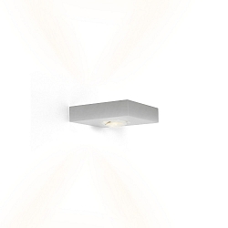 Luminaire mural LEENS 2.0 - UP&DOWN à 2 flammes, avec optique de lentille IP20, aluminium brossé gradable