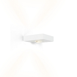 Luminaire mural LEENS 2.0 - UP&DOWN à 2 flammes, avec optique de lentille IP20, mat, blanc trafic gradable