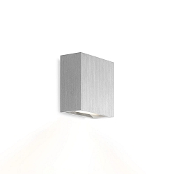 Luminaire mural CENTRAL 1.0 - UP OR DOWN à 1 flamme, plat IP20, aluminium brossé gradable