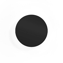 LED Wall luminaire MILES 2.0 ROUND, indirect, � 19cm, 8W 2700K, CRi >90, dimmable, black