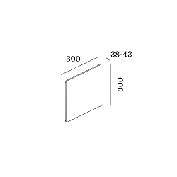 LED Wall luminaire MILES 3.0 CARR�, indirect, 30 x 30cm, 8W 3000K, CRi >90, dimmable, black