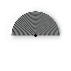 cover TAPIS 2.1 half round, mechanical, grey, marble