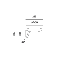 Luminaire mural SCAVA 1.0 haut, indirect IP20, or, mat, noir profond gradable