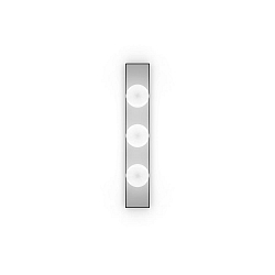 Luminaire de miroir RUVI IP44 WALL SURF 3.0 E27 IP20, aluminium, noir mat gradable