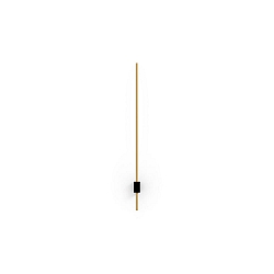 Luminaire mural FINLIN WALL SURF 1.0 IP20, champagne, noir mat gradable