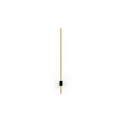 LED Design Wall luminaire FINLIN 1.0, 62.3cm, 6W 3000K, CRi >90, dimmable, black gold