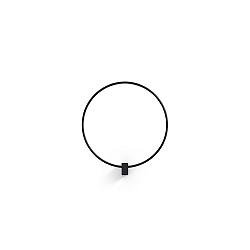 Luminaire mural FINLIN ROUND WALL SURF 1.0 IP20, noir mat gradable