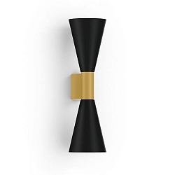Luminaire mural ODREY WALL SURF 2.5 PAR16 GU10 IP20, or, noir mat 