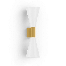 Luminaire mural ODREY WALL SURF 2.5 PAR16 GU10 IP20, or, blanc mat 