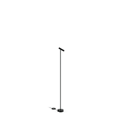 Lampadaire MATCH 1.0 réglable, UGR < 19, avec variateur à cordon IP20, mat, noir profond gradable