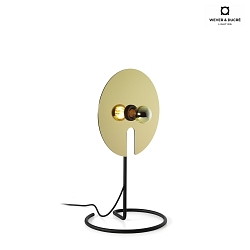 Table lamp MIRRO TABLE 1.0, mirror  30cm, E27 (excl.), with cord dimmer, black gold